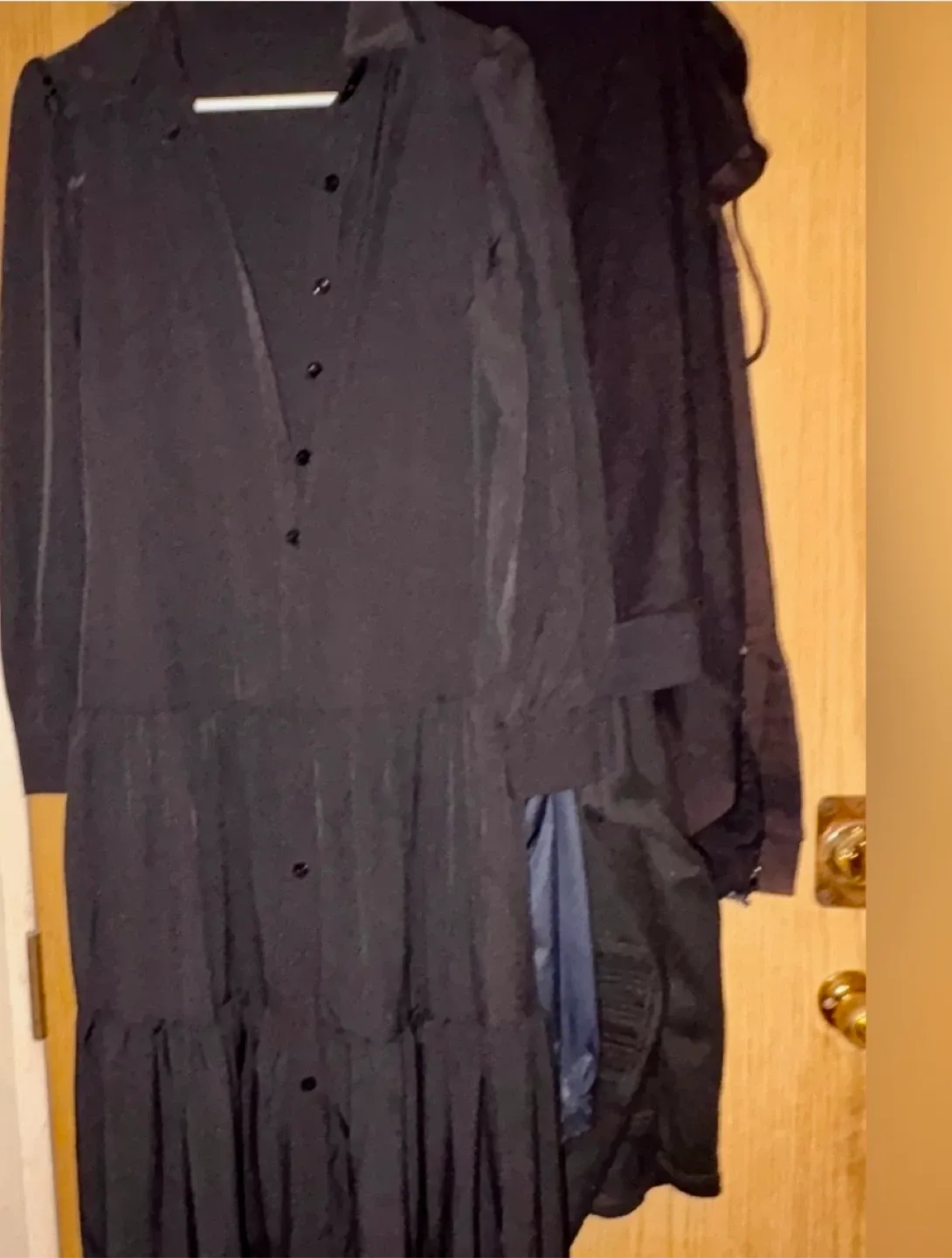 Elegant Black Button-Down Maxi Dress image indicator(4)