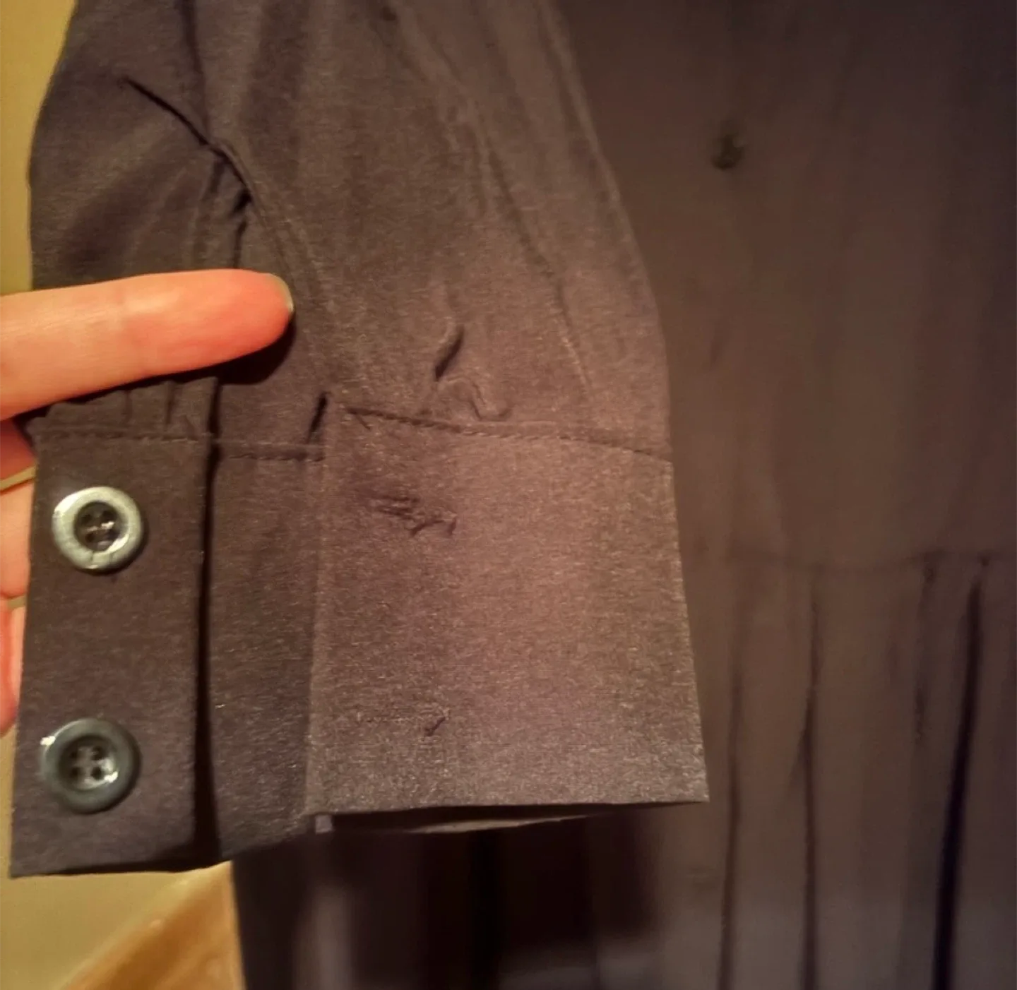 Elegant Black Button-Down Maxi Dress image indicator(6)