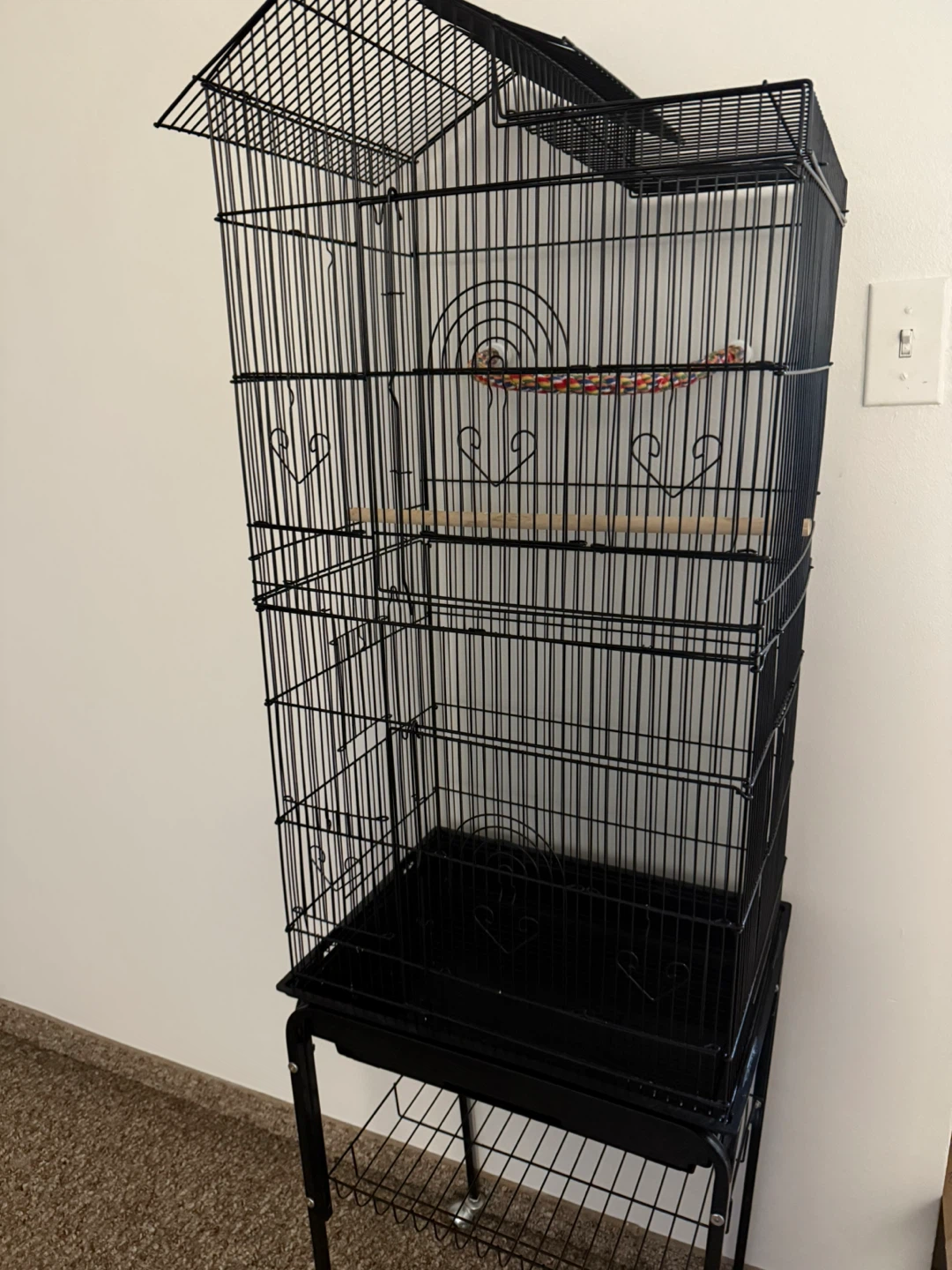 Black Bird Cage with Stand