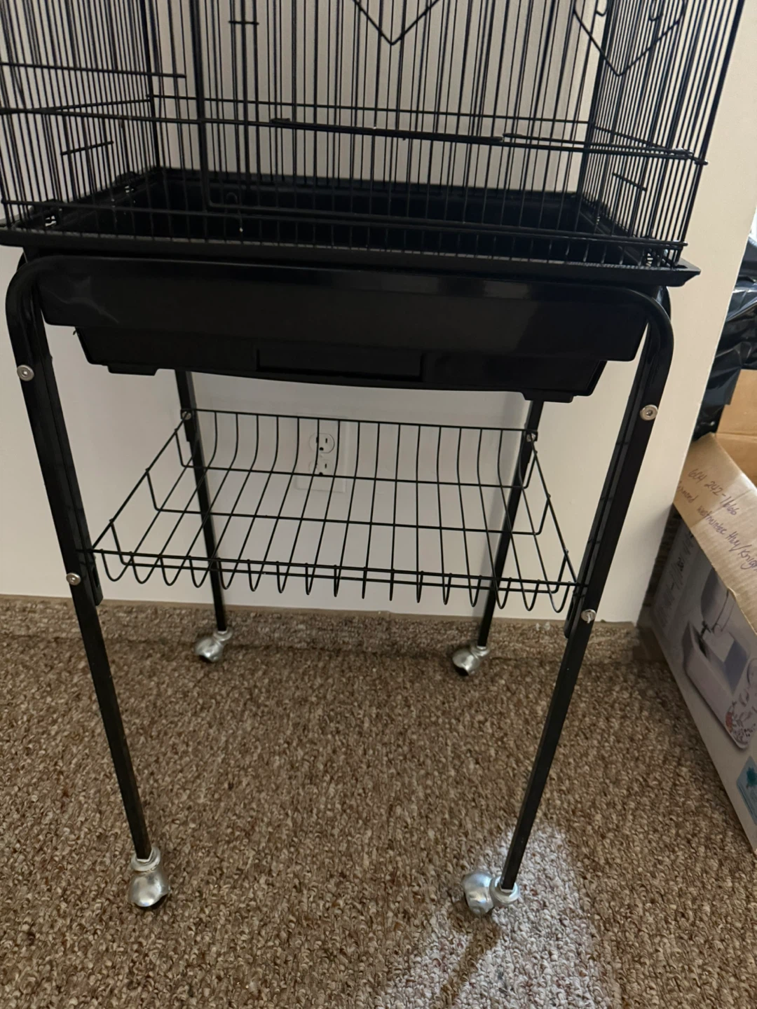 Black Bird Cage with Stand - photo 3
