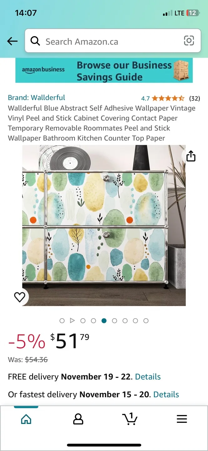 Wallderful Blue Abstract Wallpaper image indicator(3)