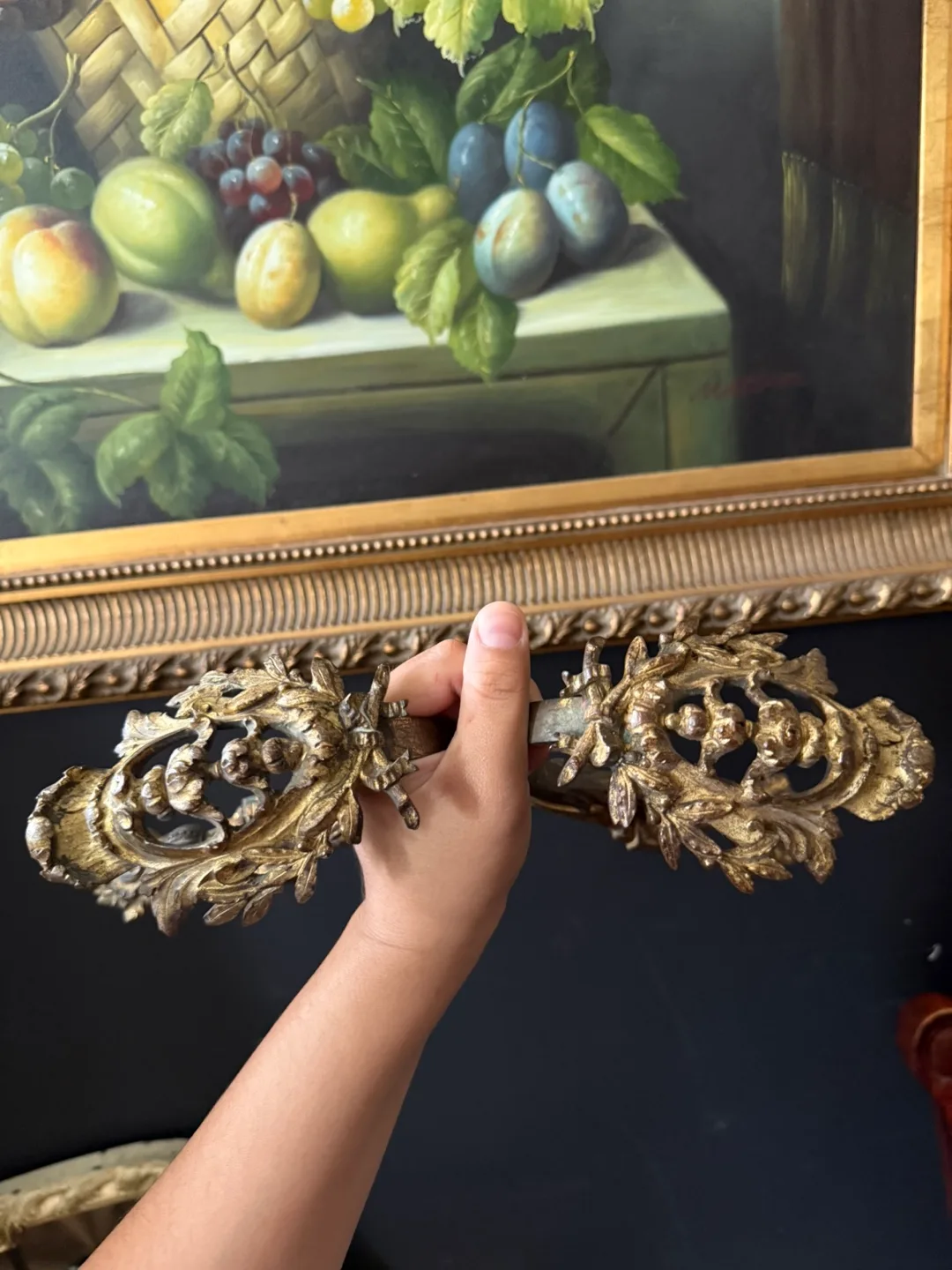Brass curtain tie backs thumbnail