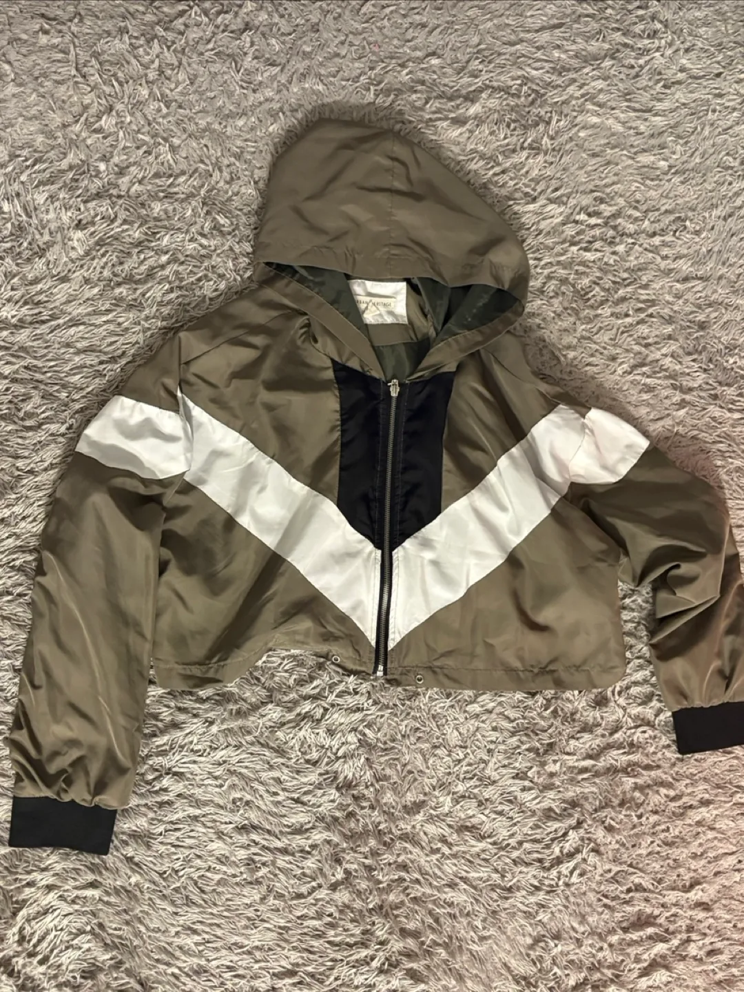 Urban Heritage Olive Green Windbreaker thumbnail
