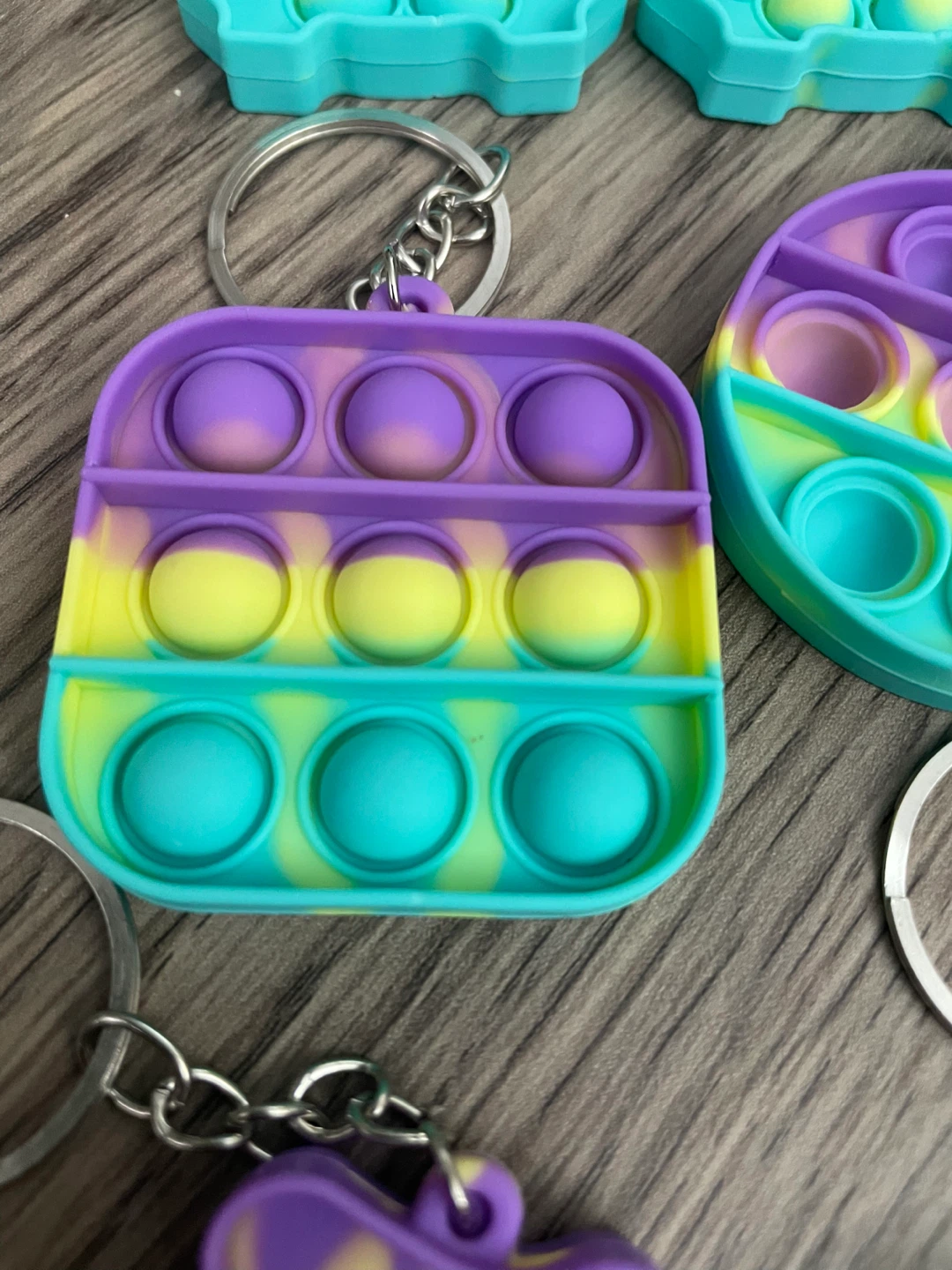 Pop It Fidget Keychains - Assorted Shapes - photo 3
