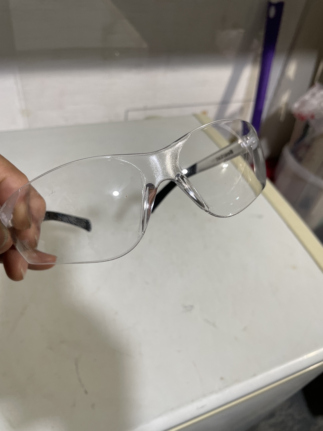 Clear safety glasses