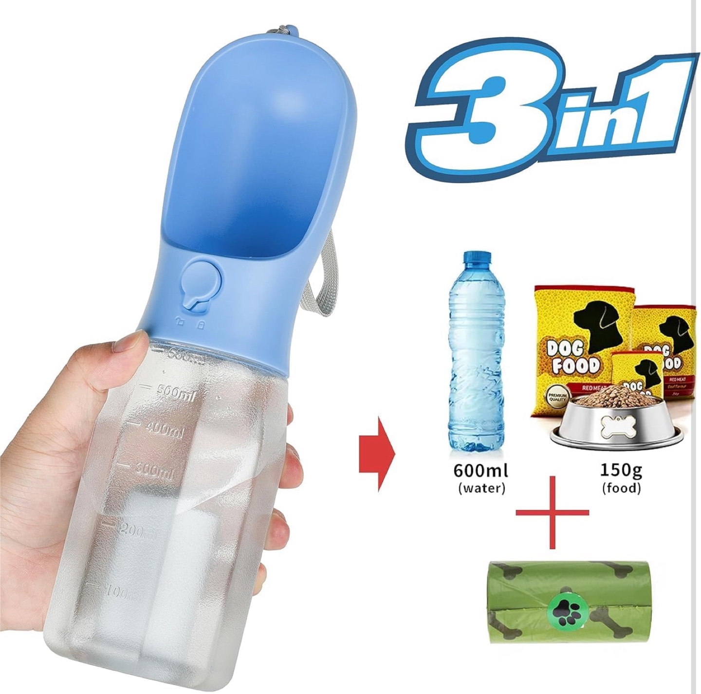 3-in-1 Portable Pet Water & Food Dispenser - photo 3