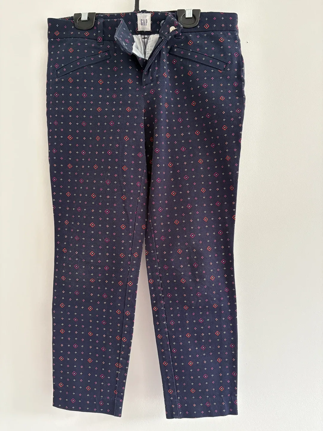 GAP Navy Blue Patterned Pants! Size 4 thumbnail