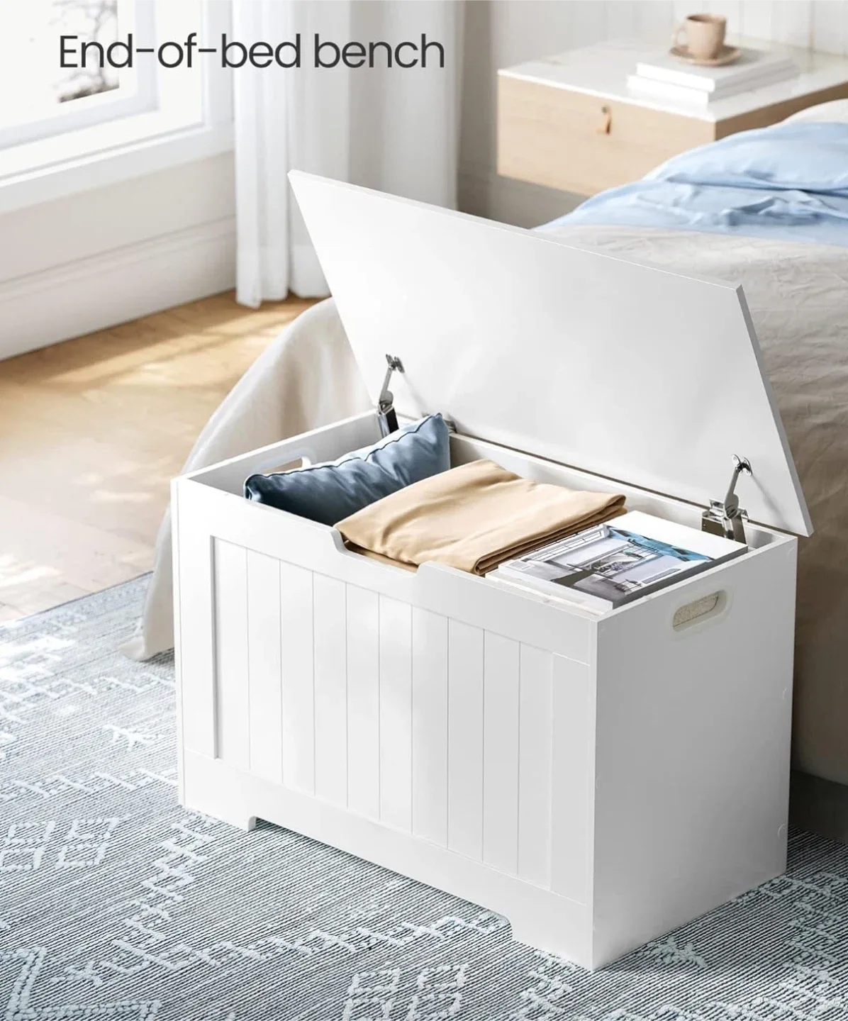 Wooden  Storage Bench Chest thumbnail