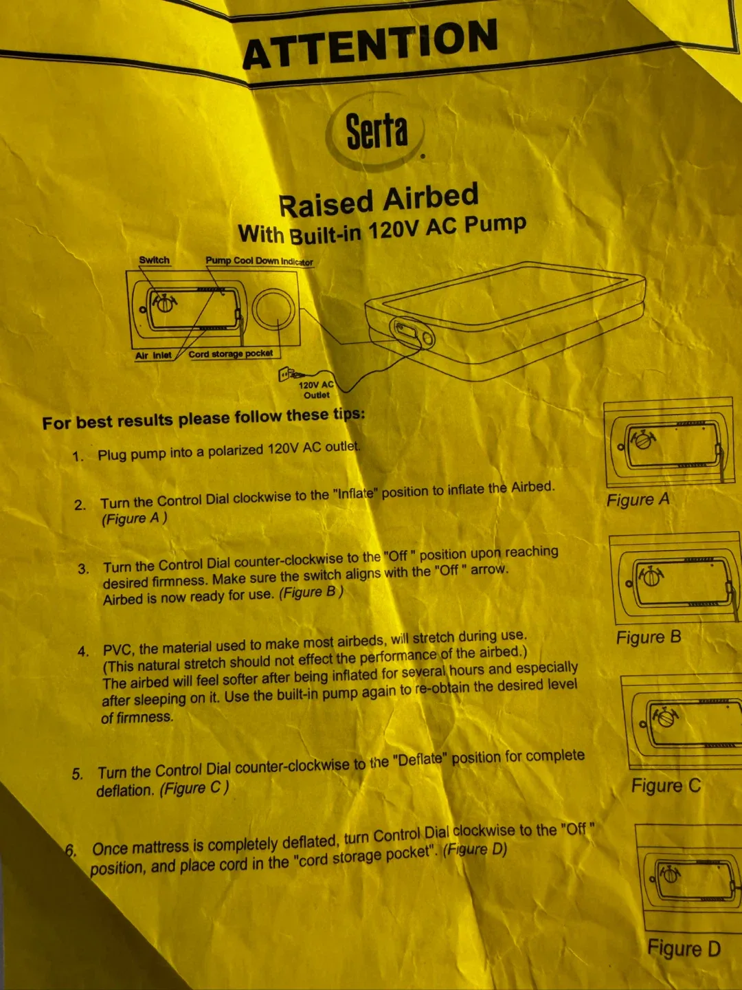 Serta Raised Airbed with Built-in AC Pump image indicator(4)