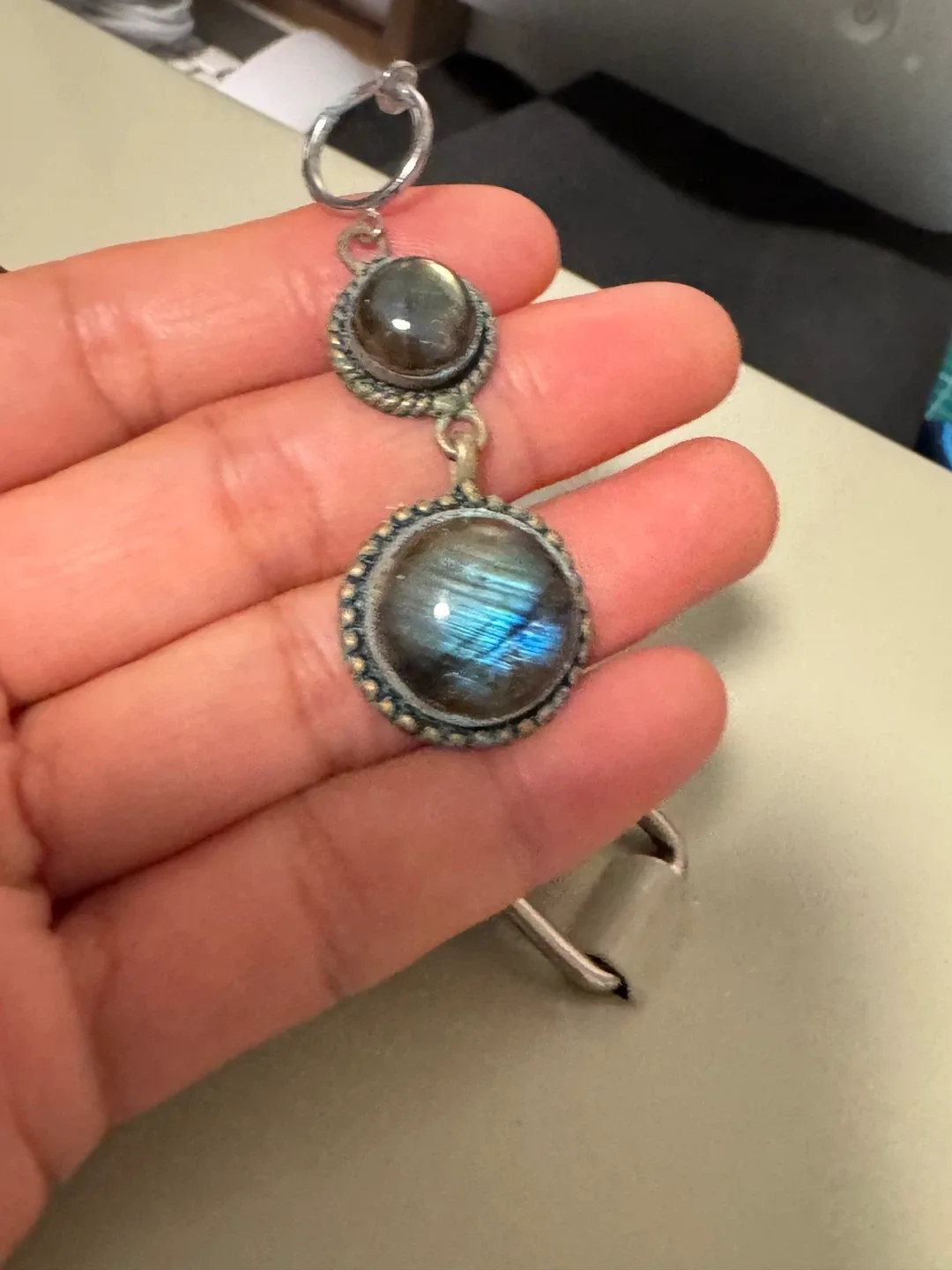 Drop Earrings with Labradorite image indicator(3)