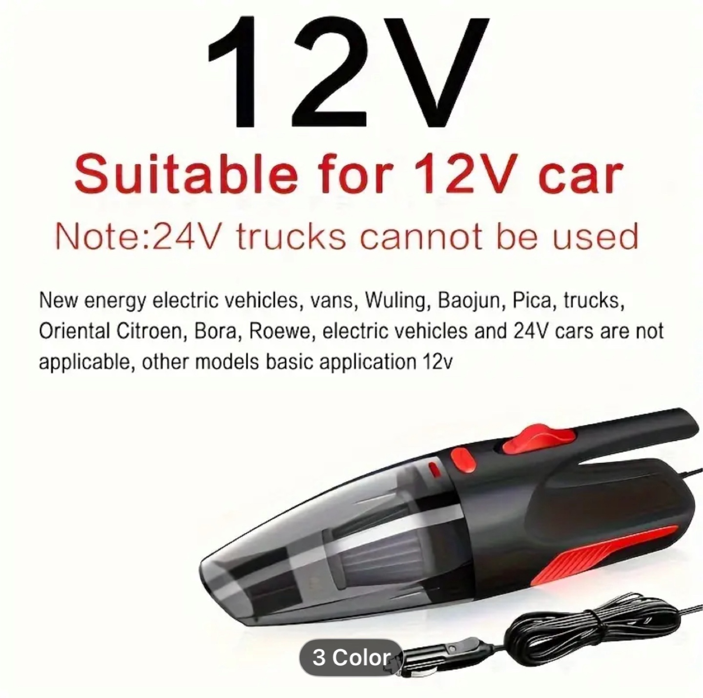 Mini Handheld High-Power Car Vacuum Cleaner