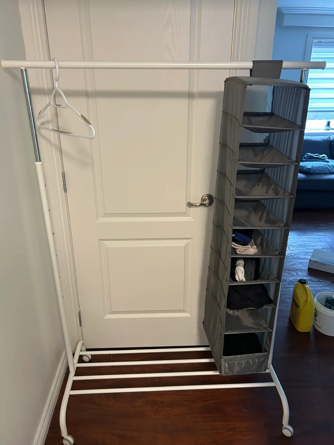 Clothes Rack with Hanging Organizer
