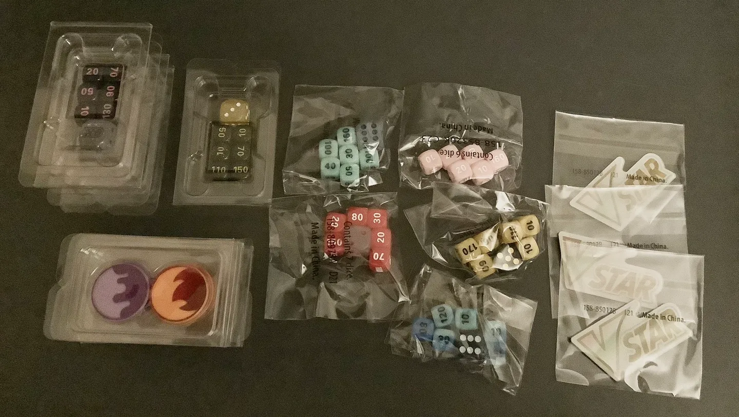 Assorted Pokémon TCG accessories (dies, counters, markers) thumbnail