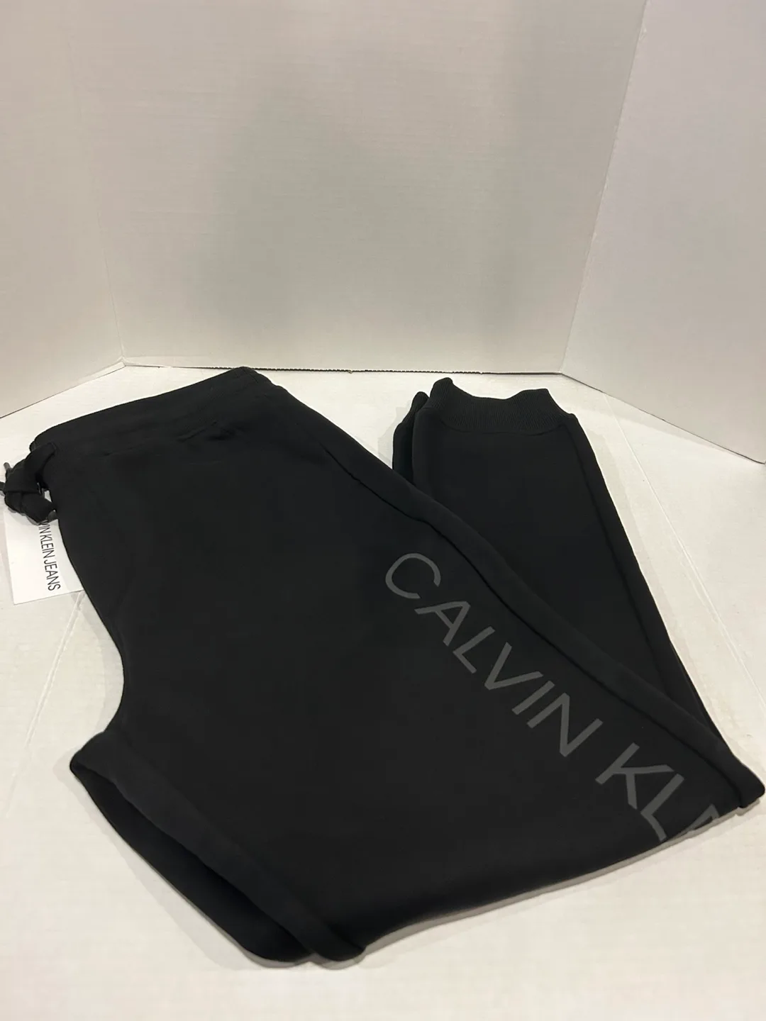 Calvin Klein Jeans Black Graphic Bottoms - Size L/G thumbnail