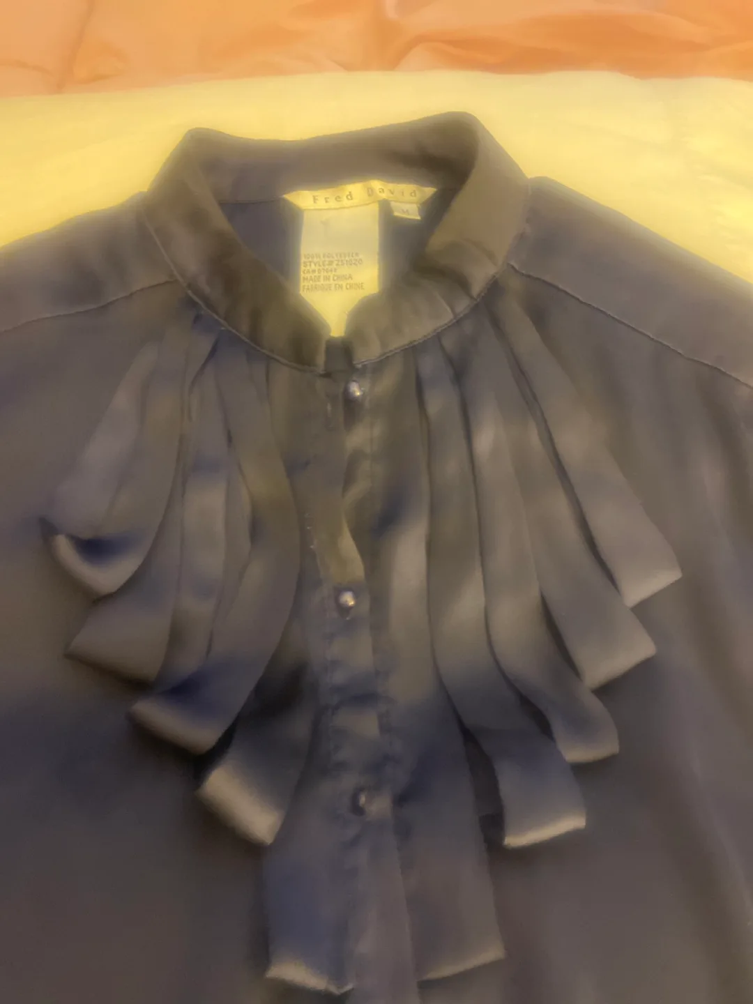 Fred David Navy Blouse - Size M image indicator(2)