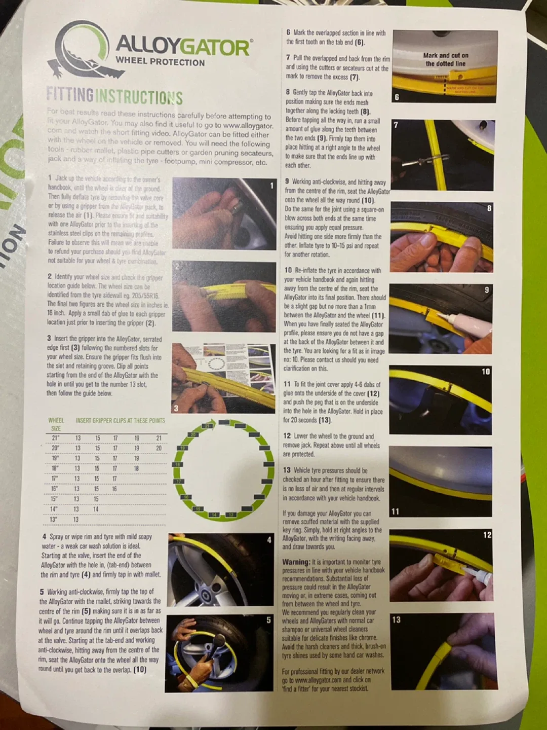 AlloyGator Wheel Protection - Yellow image indicator(4)