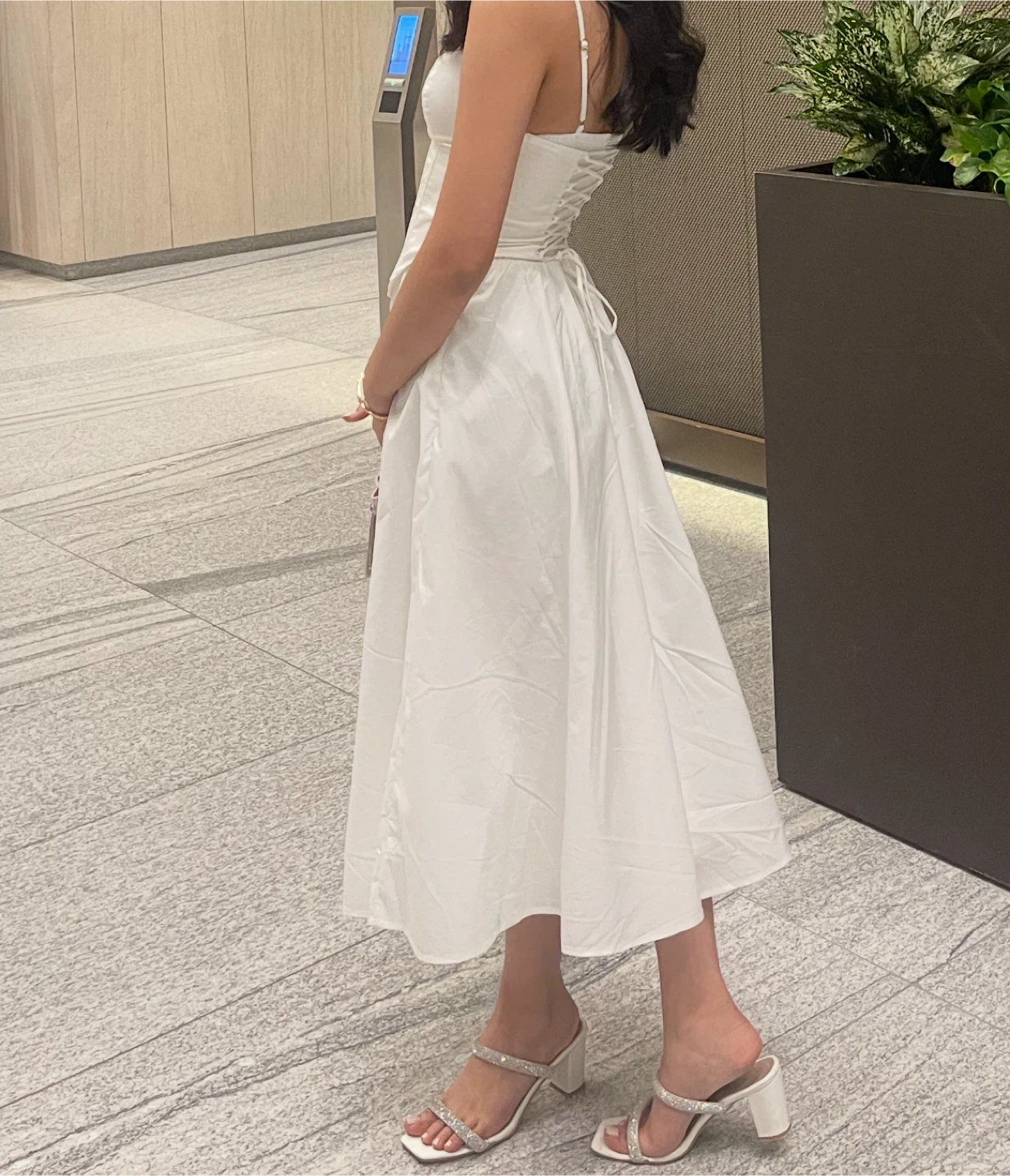 White Corset Midi Dress - photo 5
