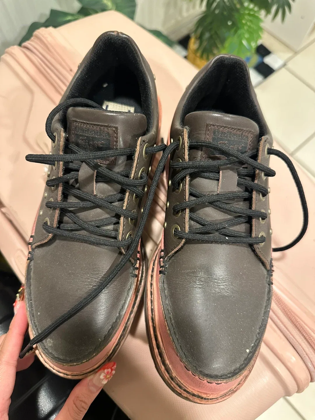 Asics Onitsuka tiger - Brown & Pink Platform Shoes image indicator(10)