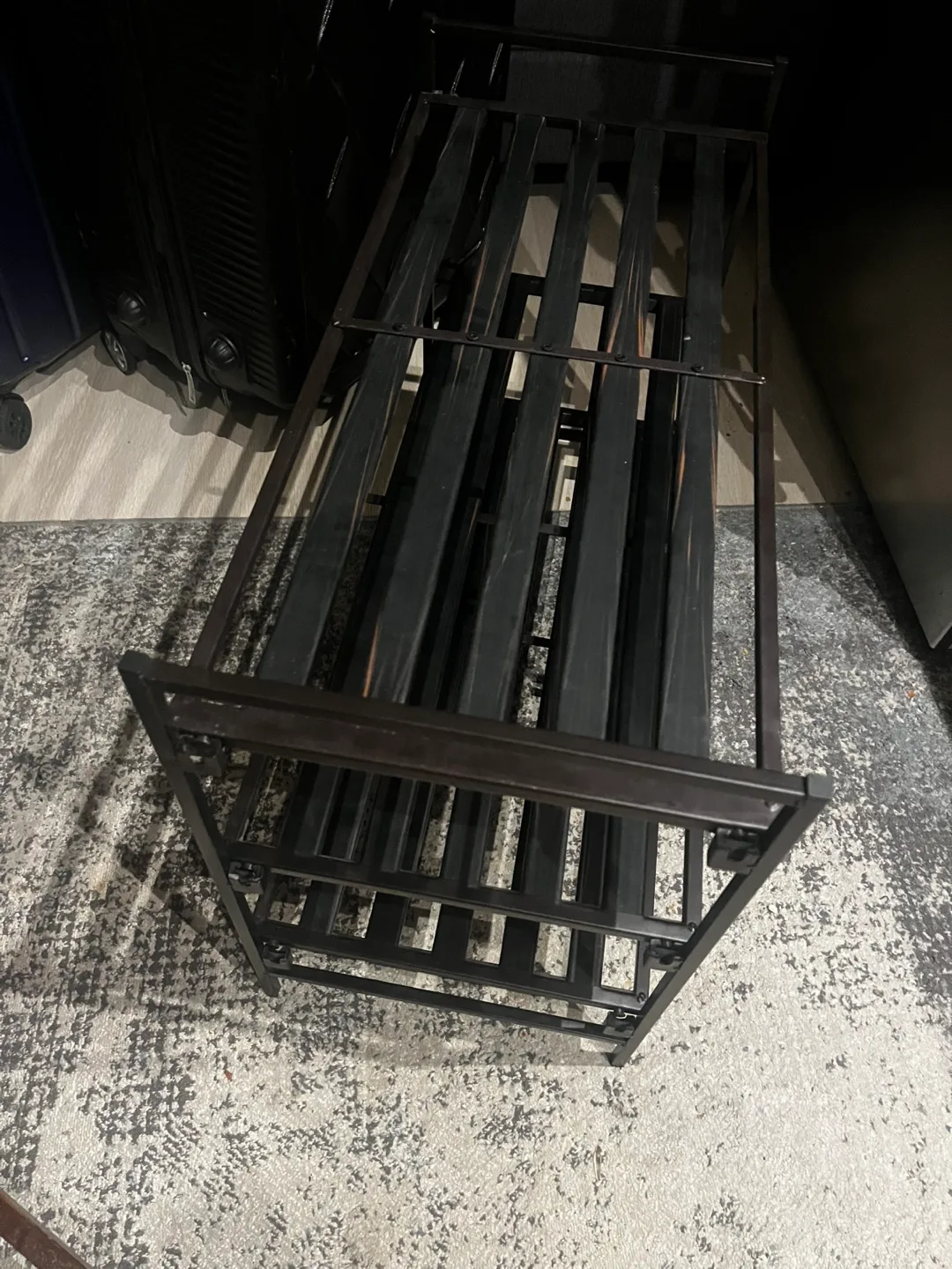Metal Shoe Rack - Black thumbnail
