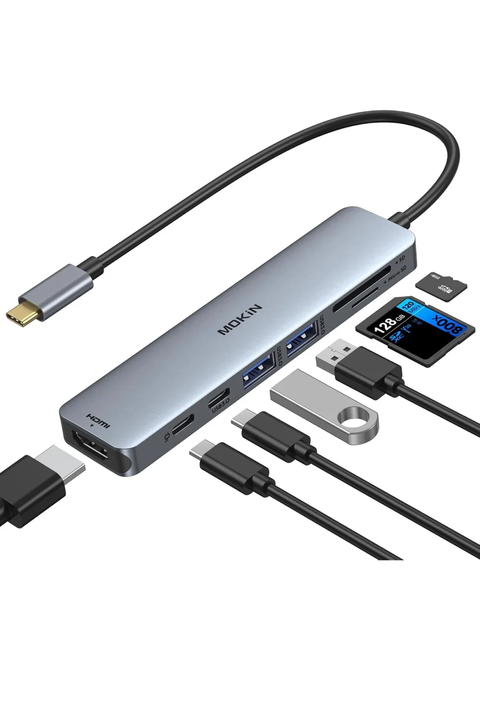 MOKIN 7-in-1 USB C Hub - Like New! thumbnail
