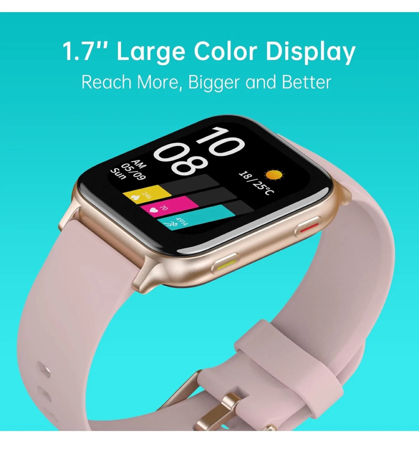 New Fitpolo Smart Watch - Pink image indicator(3)