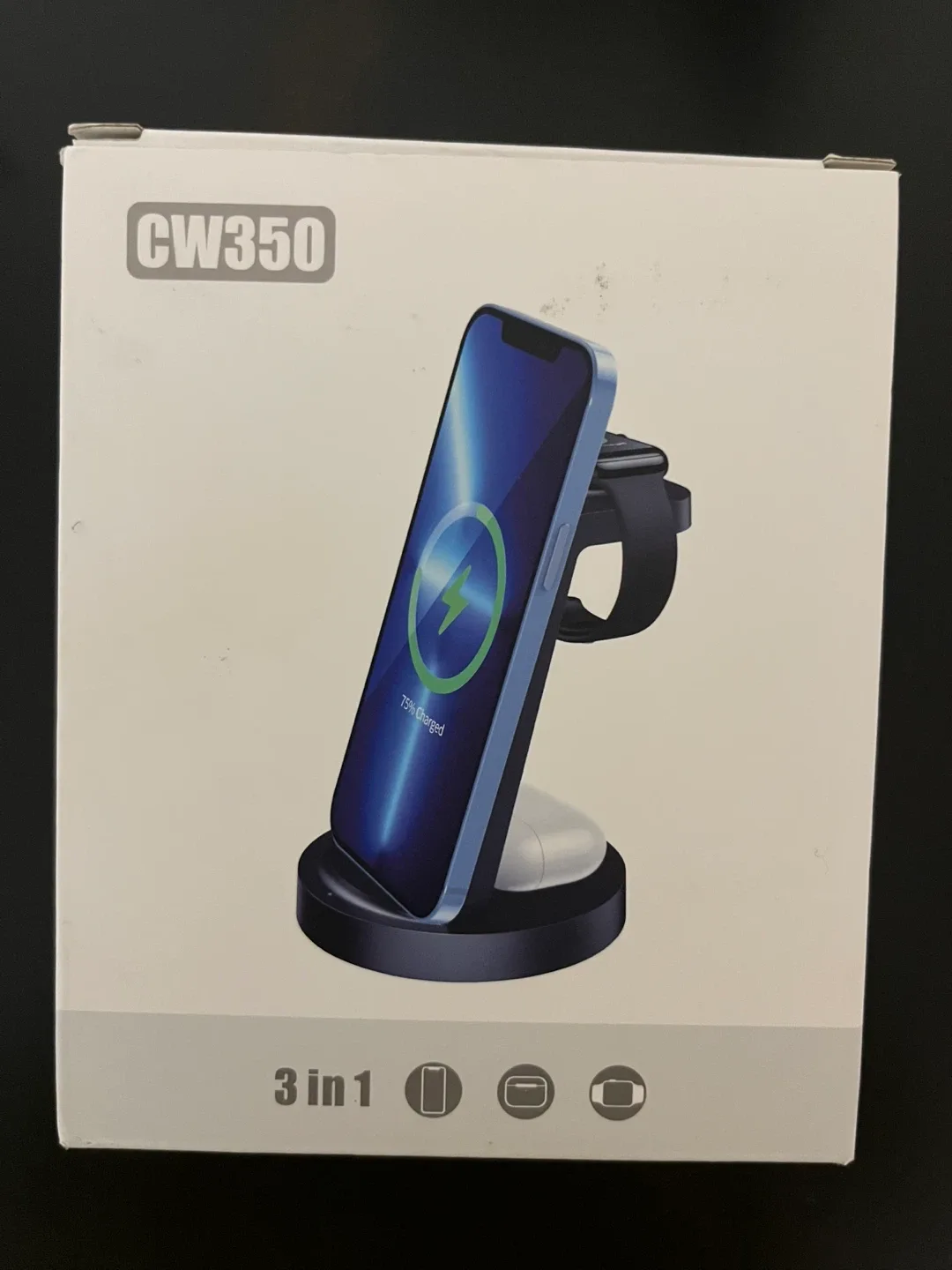 3 in 1 Wireless Charger CW350 - Black thumbnail