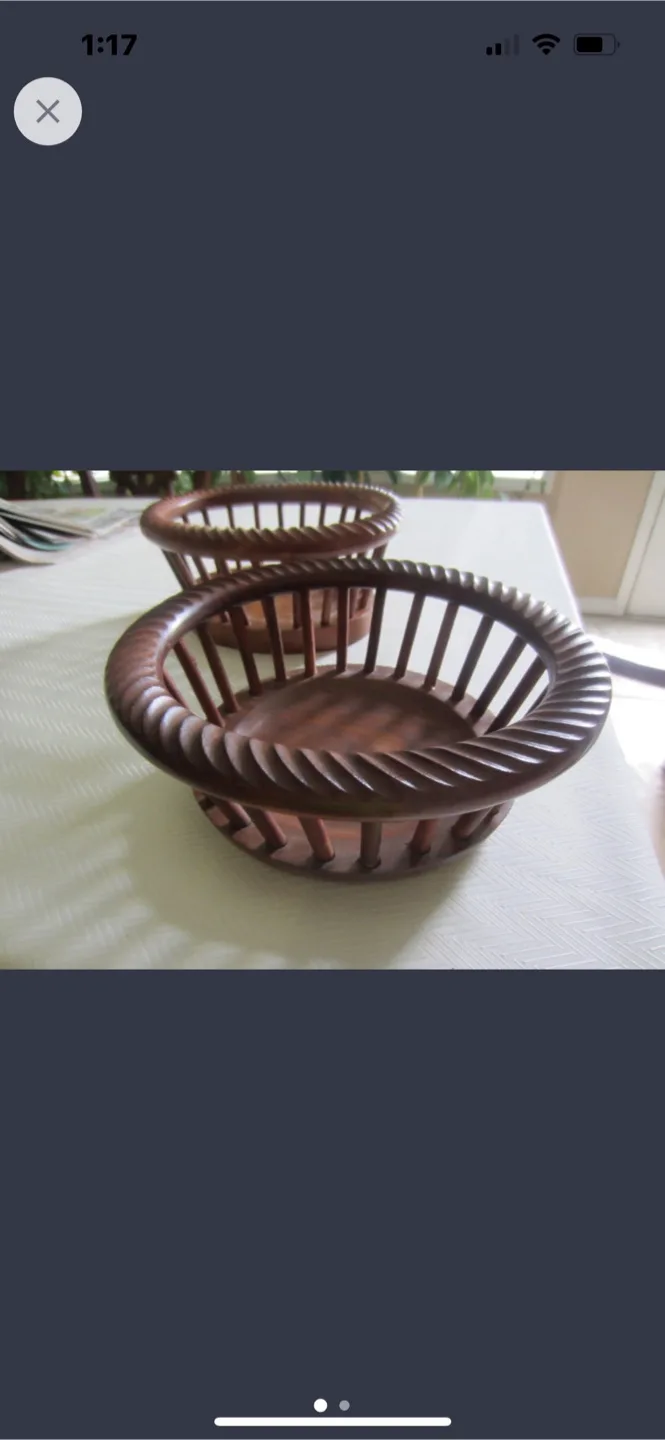 Brand new, Wooden Decorative Baskets thumbnail