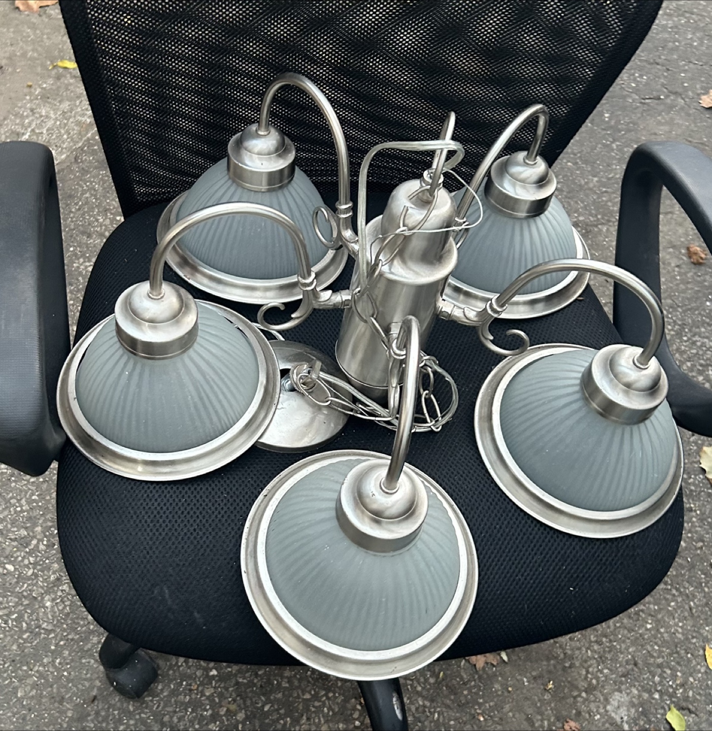 Silver 5-Light Chandelier