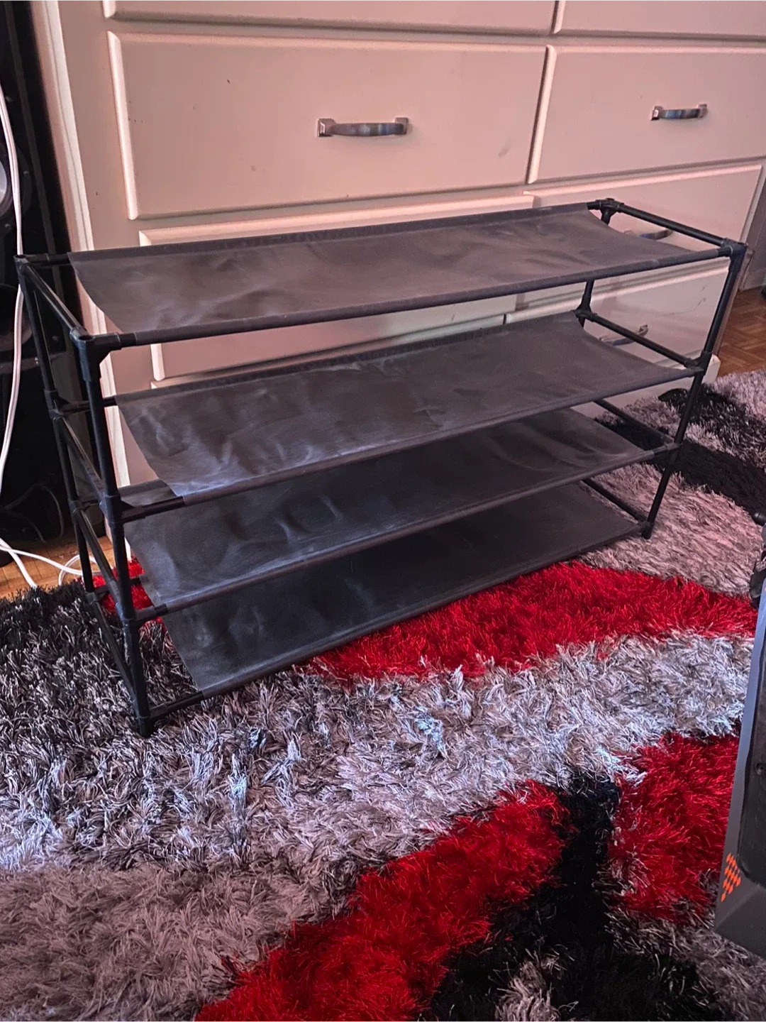 Black 4-Tier Shoe Rack thumbnail