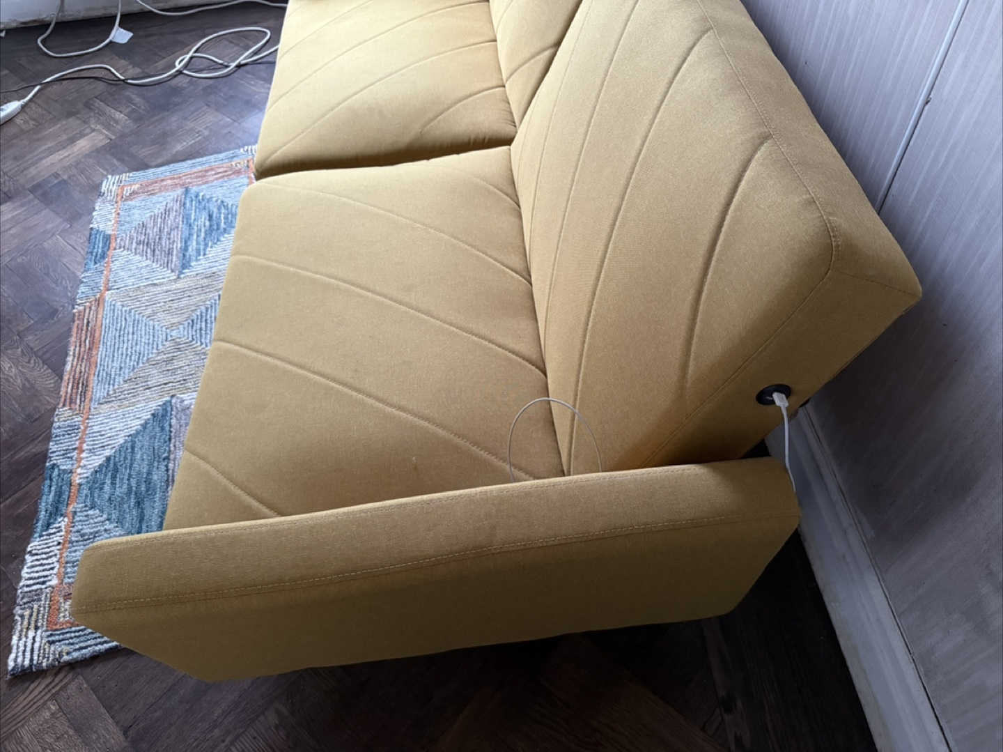 Yellow Futon Sofa Bed - photo 4