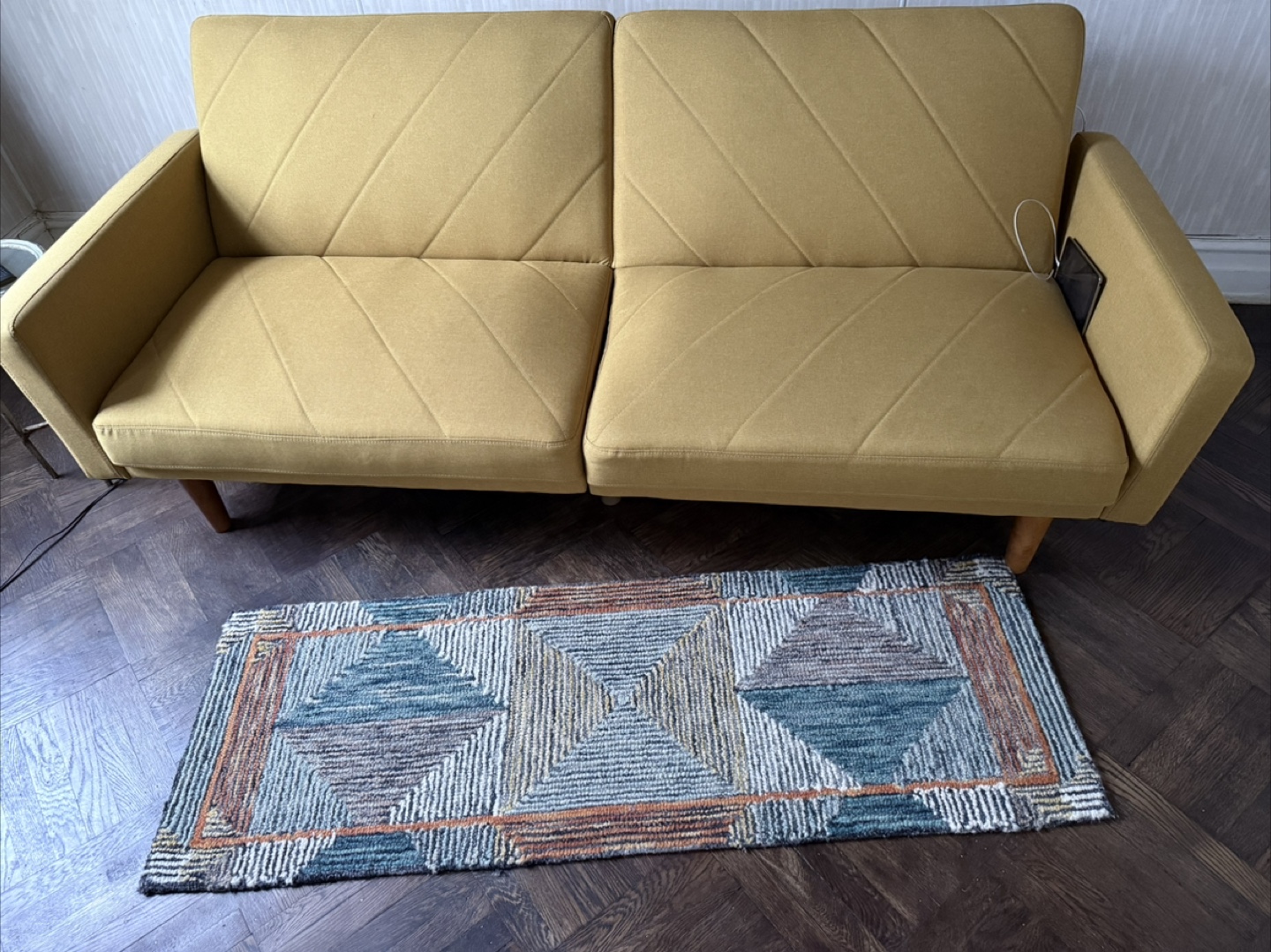 Yellow Futon Sofa Bed - photo 2