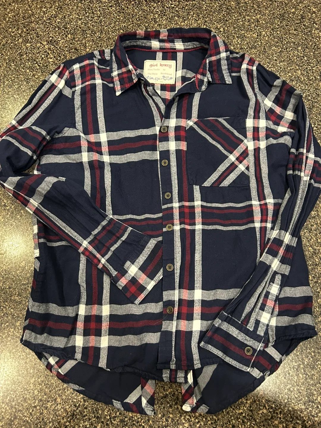 Girl Krazy Flannel Shirt - Size M thumbnail