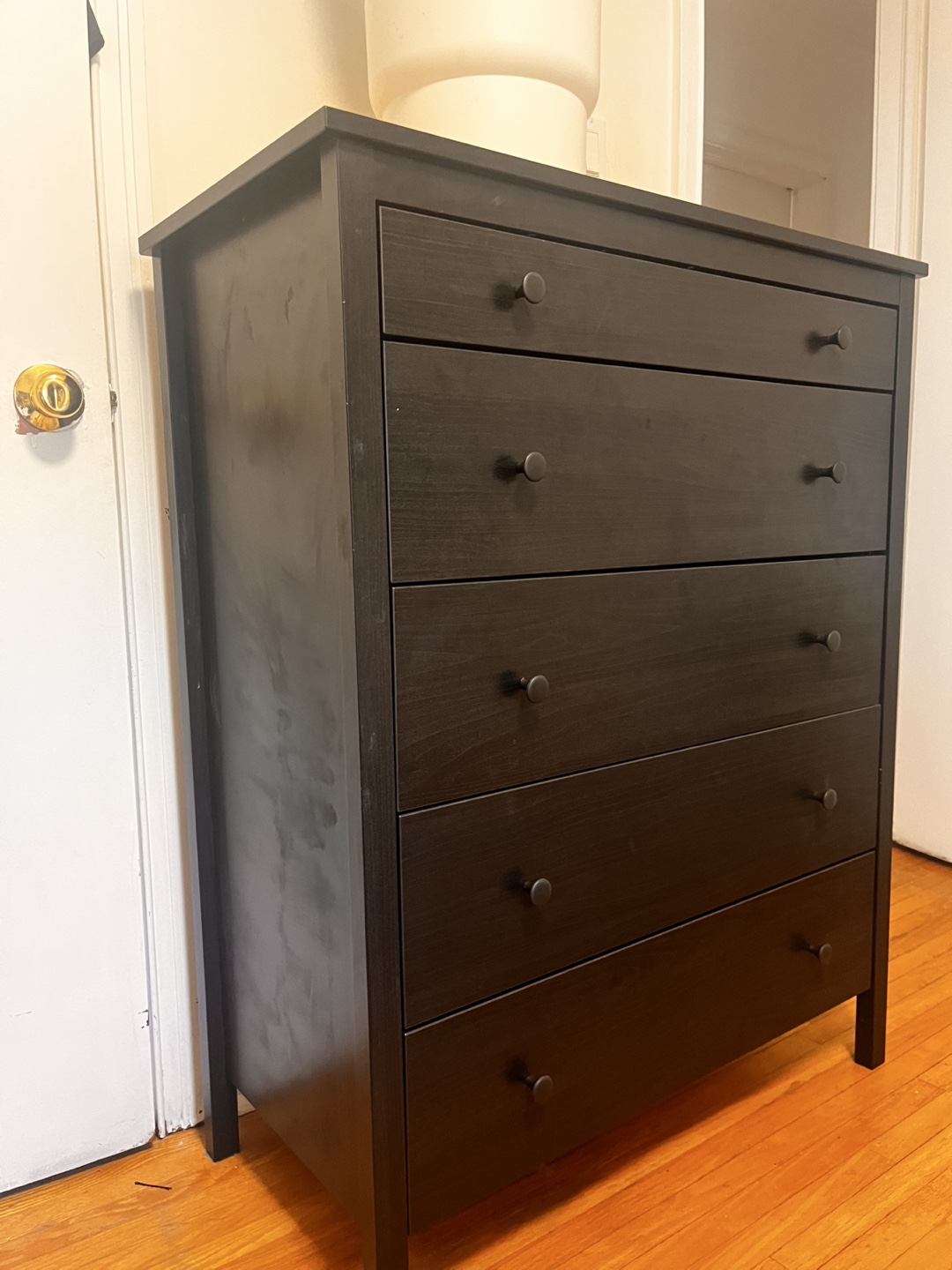 IKEA Hemnes Black-Brown 5-Drawer Dresser