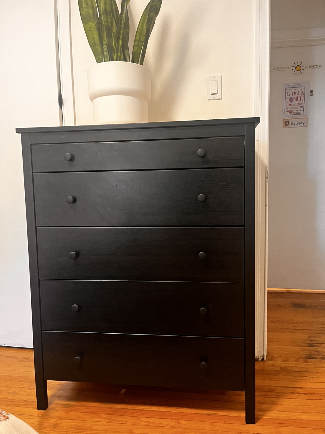 IKEA Hemnes Black-Brown 5-Drawer Dresser - photo 2