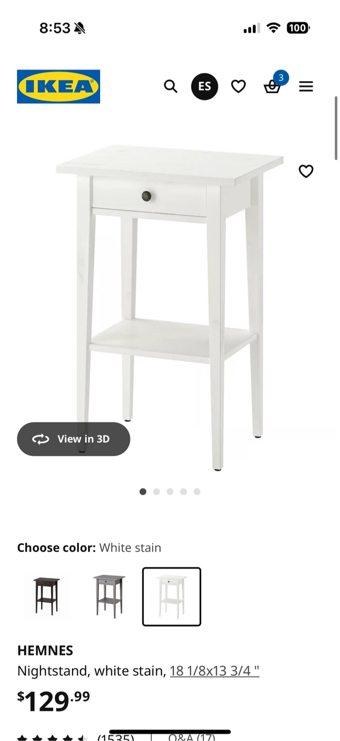 IKEA Hemnes Nightstands - White Stain - Set of 2 - photo 5