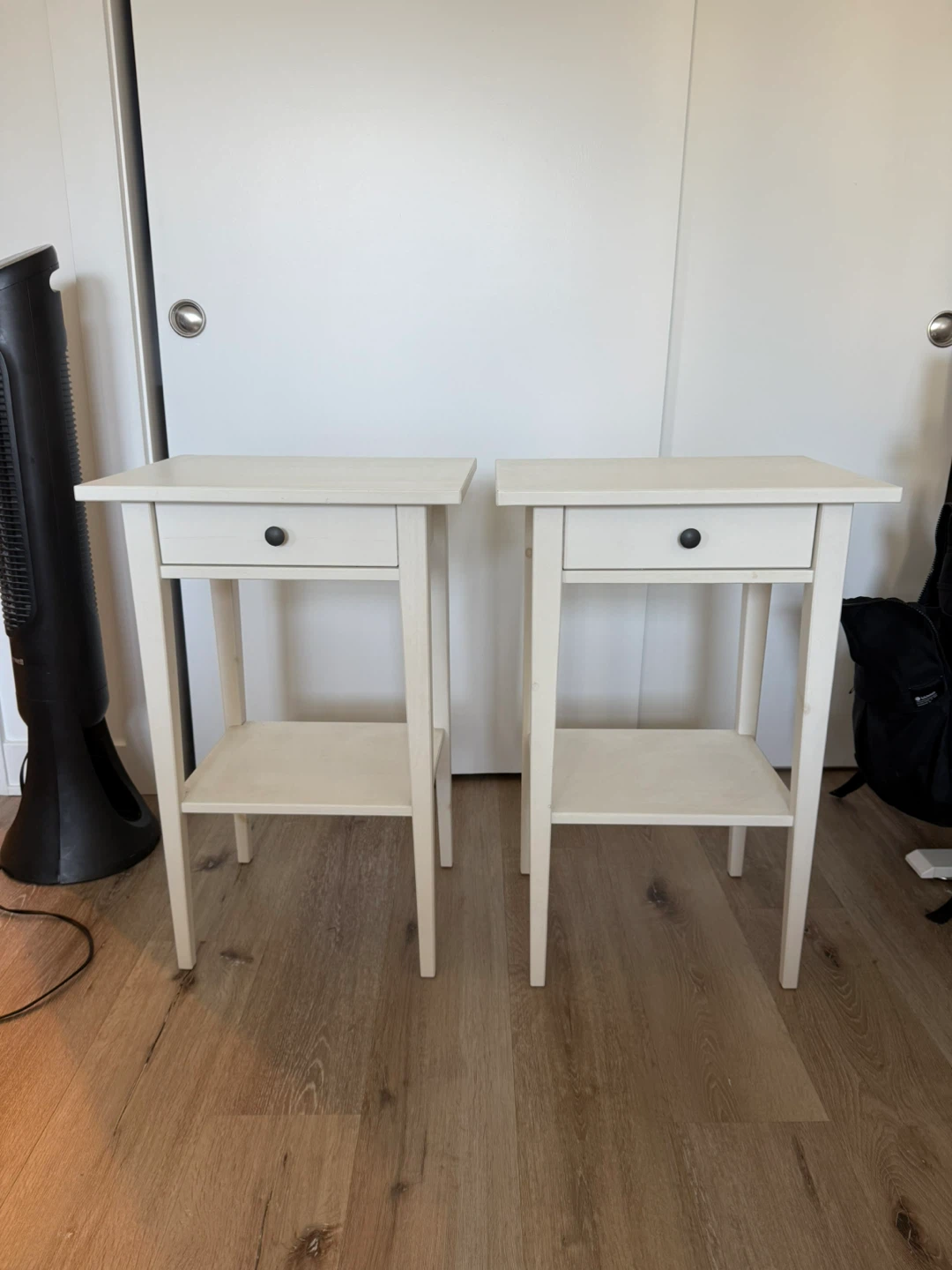 IKEA Hemnes Nightstands - White Stain - Set of 2