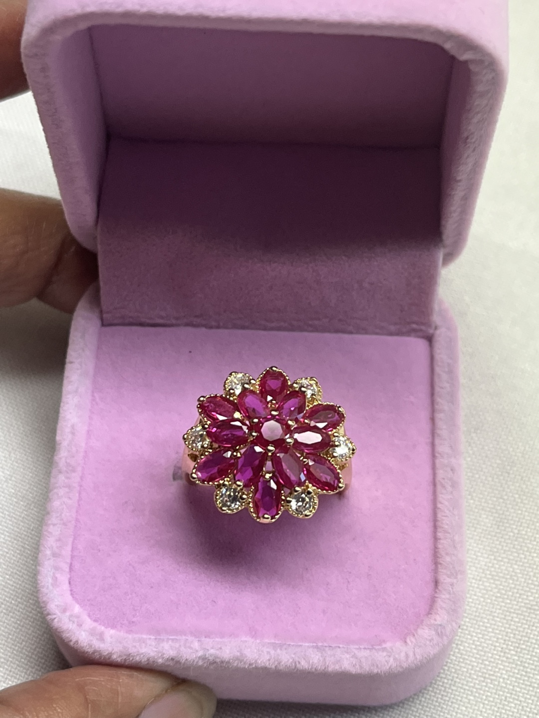 Beautiful 18k gold filled ruby with gemstone - photo 4