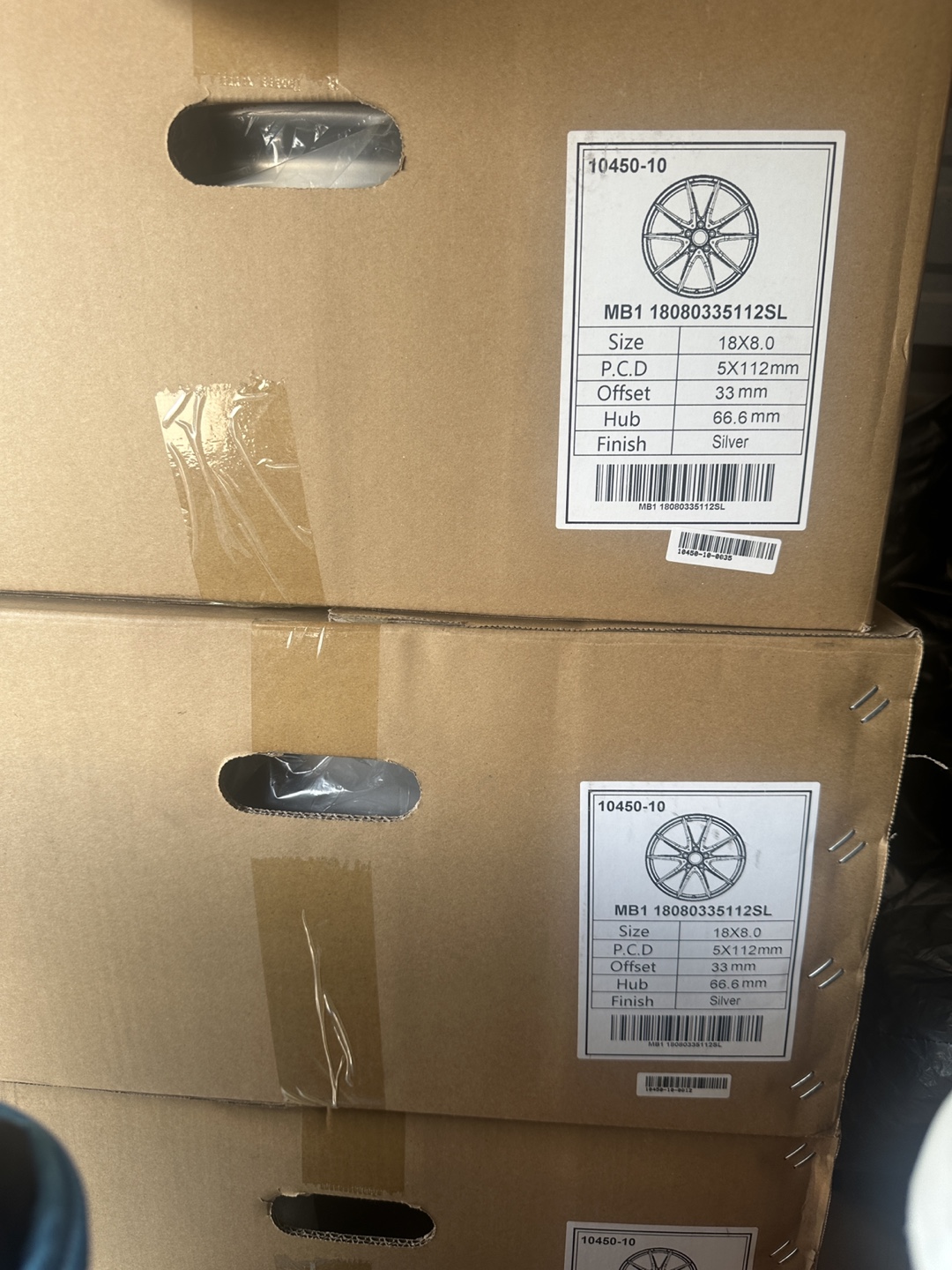 Set (4) of MB1 Silver Rims - 18x8.0 - photo 3