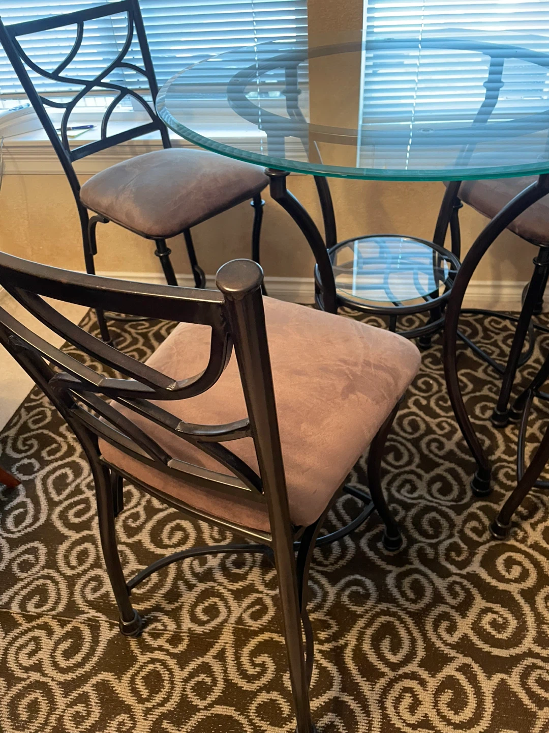 Glass Top Dining Table with 4 Chairs - photo 3