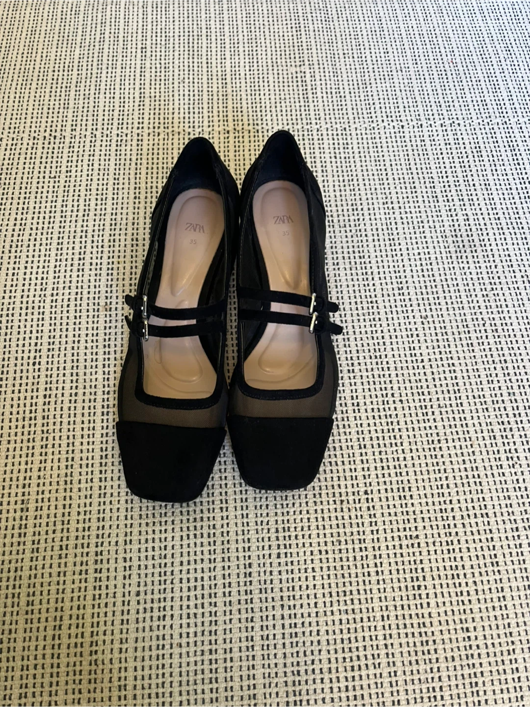 Zara Mesh Heeled Mary Janes - Size 35 - photo 3