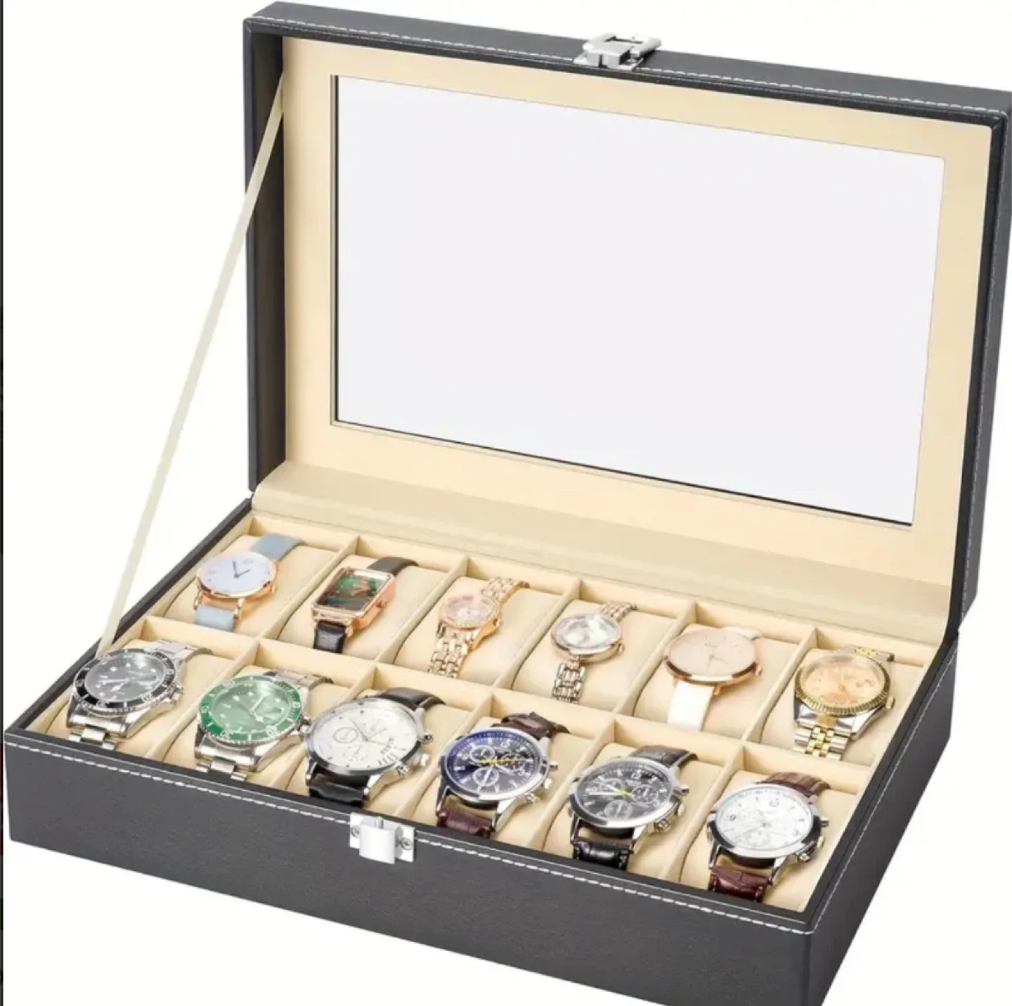 12slots Black Watch Display Case Organizer - New in Box! thumbnail