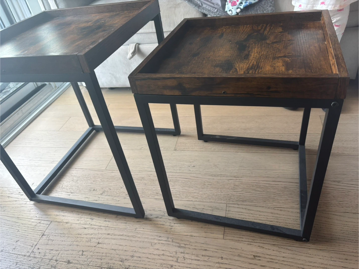 Nesting End Tables, Brown Wood Grain - photo 3