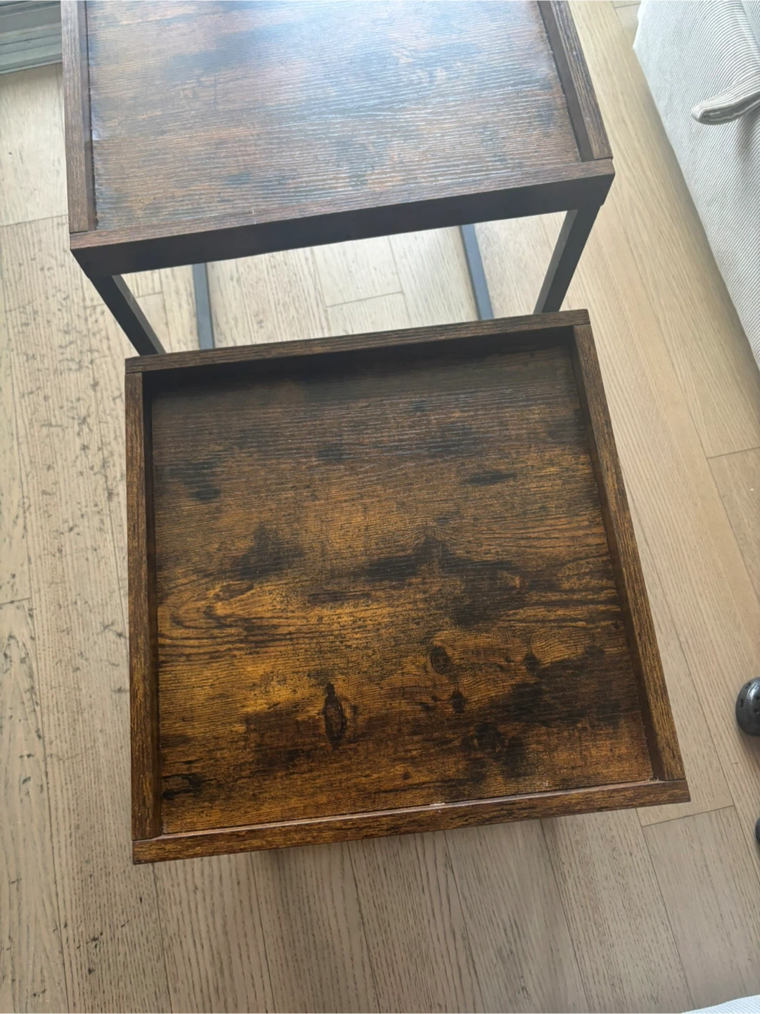 Nesting End Tables, Brown Wood Grain - photo 2