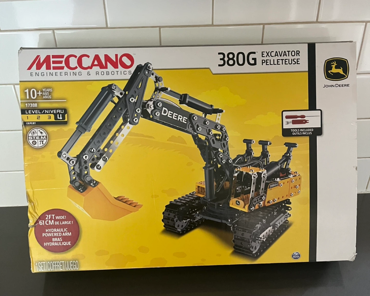 Meccano John Deere 380G Excavator Set - Like New