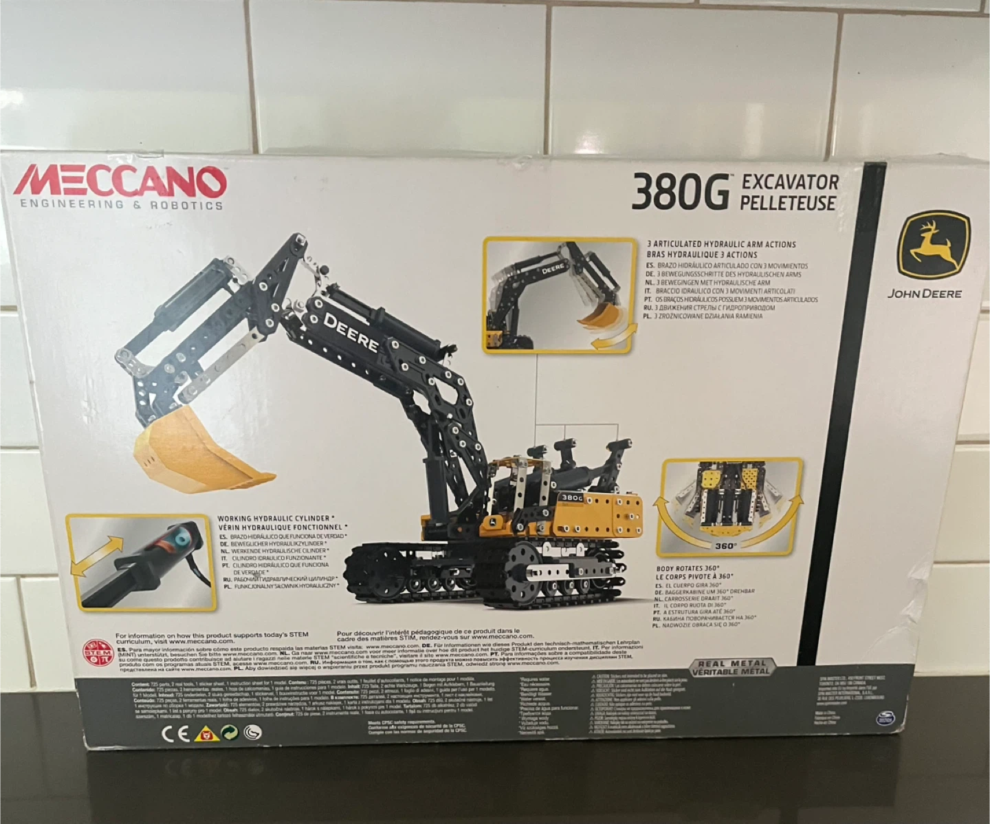 Meccano John Deere 380G Excavator Set - Like New - photo 2