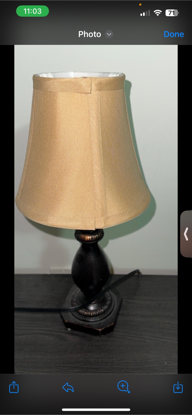 2 Table Lamp with Beige Shade