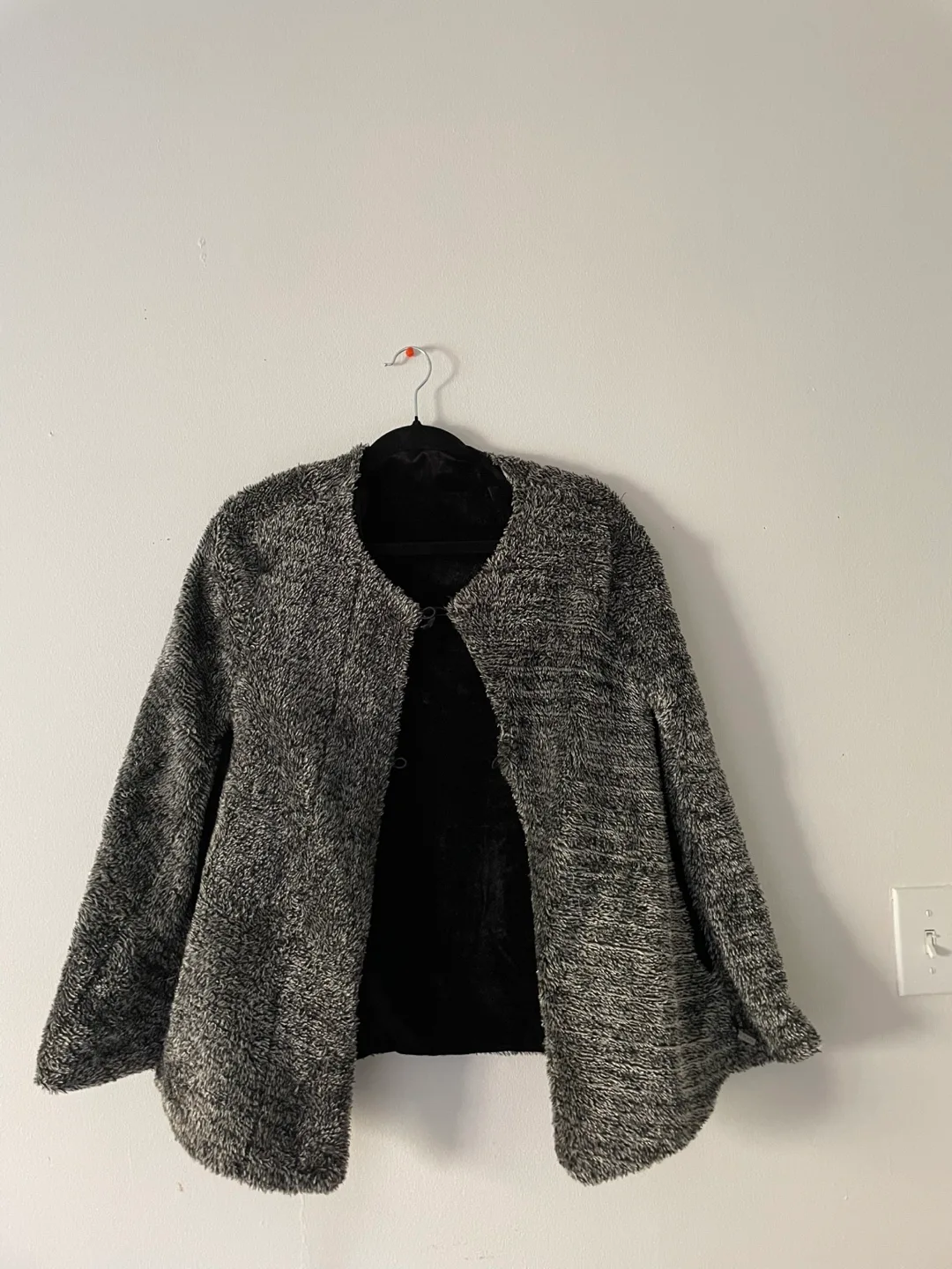Gray Fuzzy Cardigan thumbnail