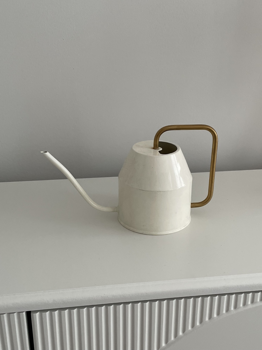 Cream Watering Can with Gold Handle - photo 4