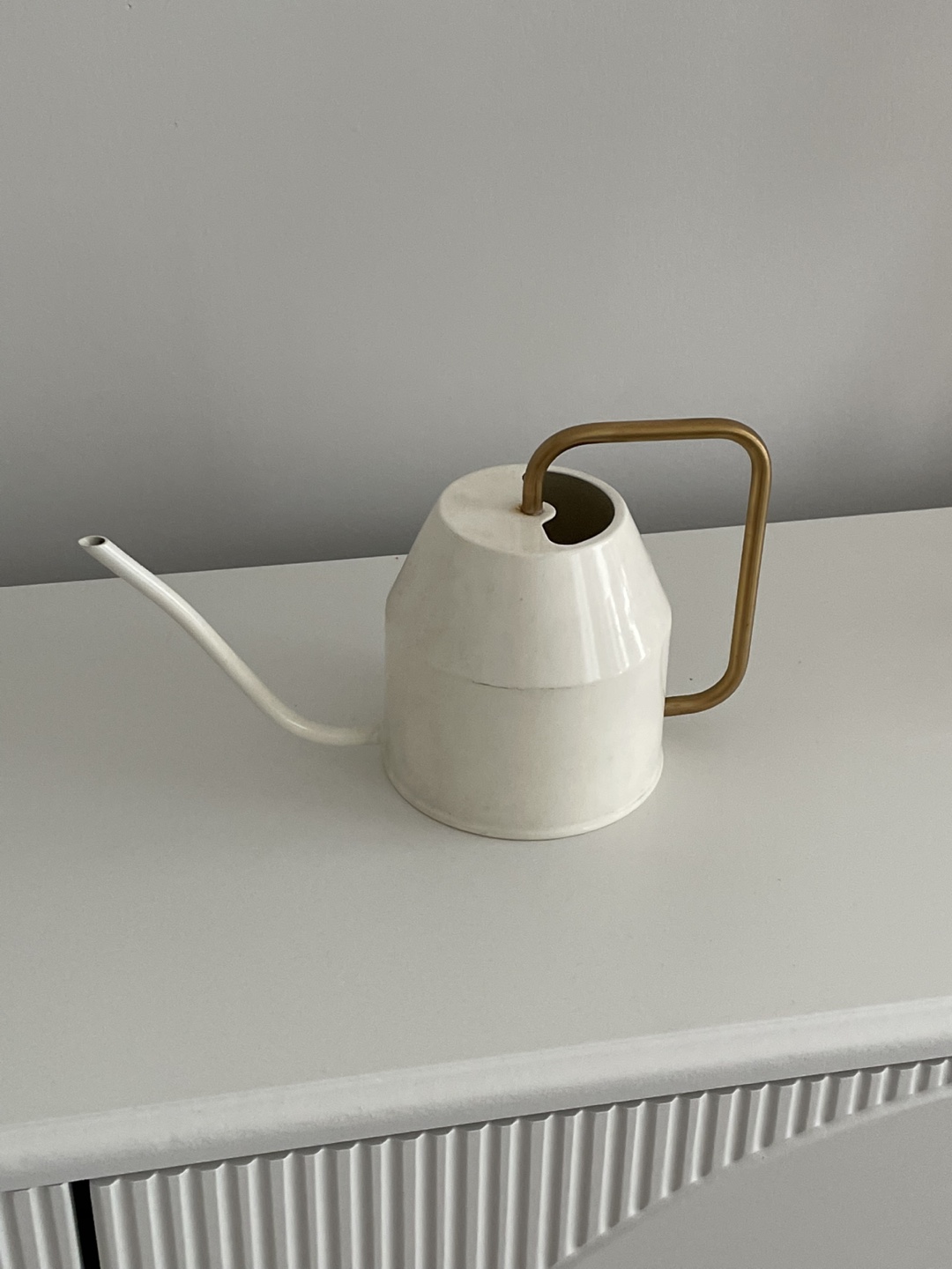Cream Watering Can with Gold Handle - photo 2