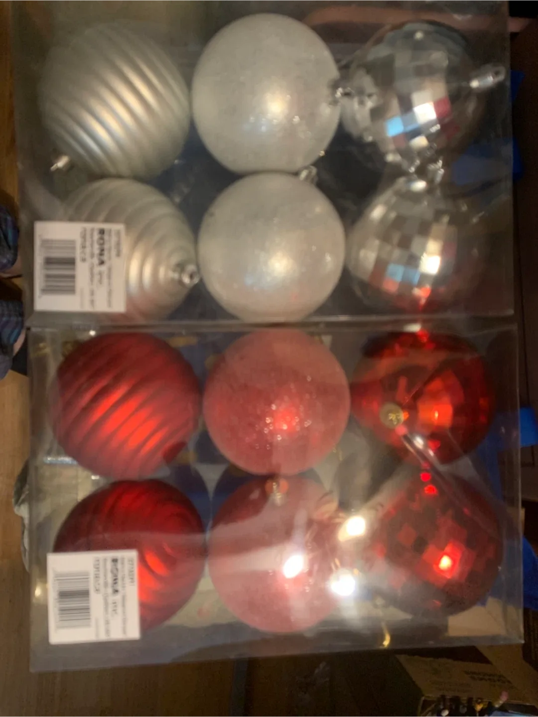 Rona Christmas Ornaments - Red & Silver thumbnail